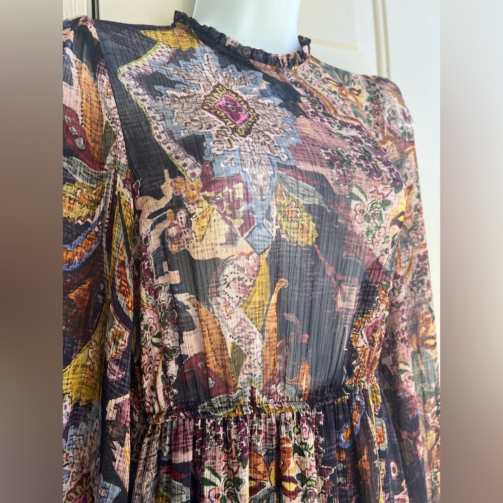 ZARA Boho Paisley Midi Dress – Size S - Picture 5 of 13